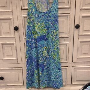 Lilly Pulitzer Blue and Green Patterned Dress